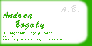 andrea bogoly business card